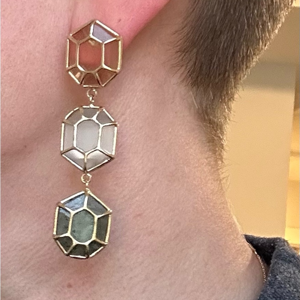 Kendra Scott Three Stone Pendant Earrings